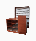 Módulo de atención con mueble agente personalizado color cerezo - Imagen 2