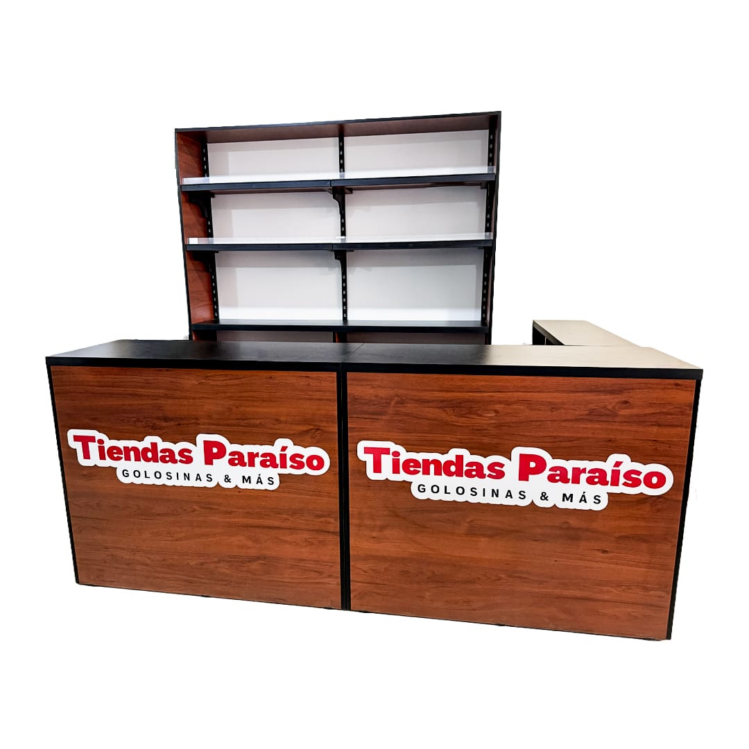 Modulo de atención - personalizado color cedro